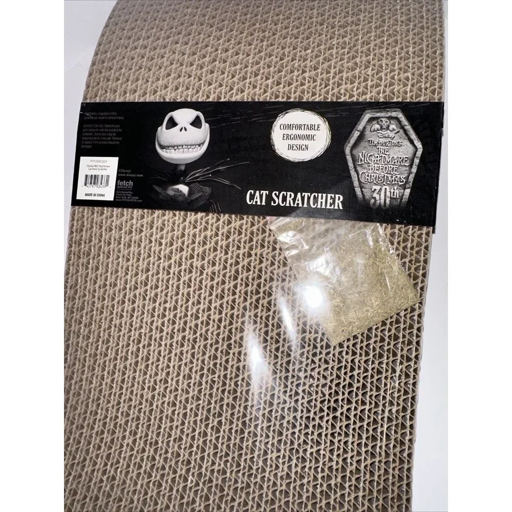 Nightmare Before Christmas Halloween Corrugate Wave Cat Scratcher NEW